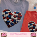 ROSE HEART, RED WHITE BLUE A5