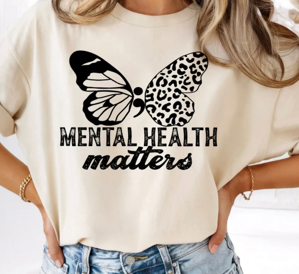 Mental health matters with butterfly