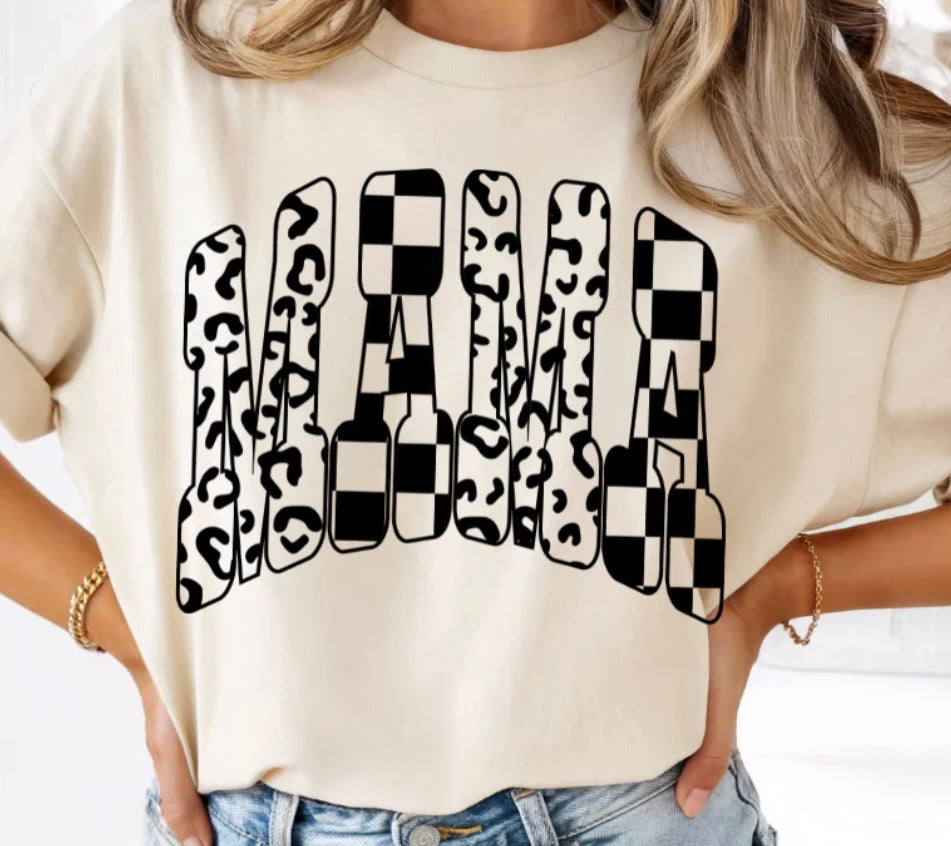MAMA CHEETAH CHECKERED PRINT