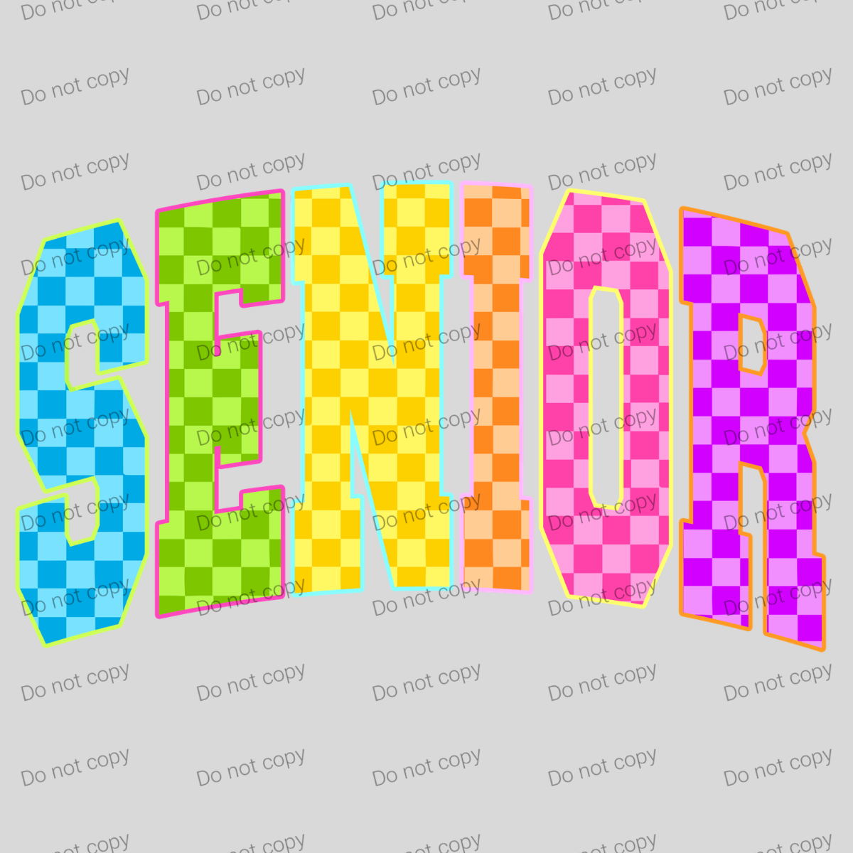 Neon checkered grades, MM072026