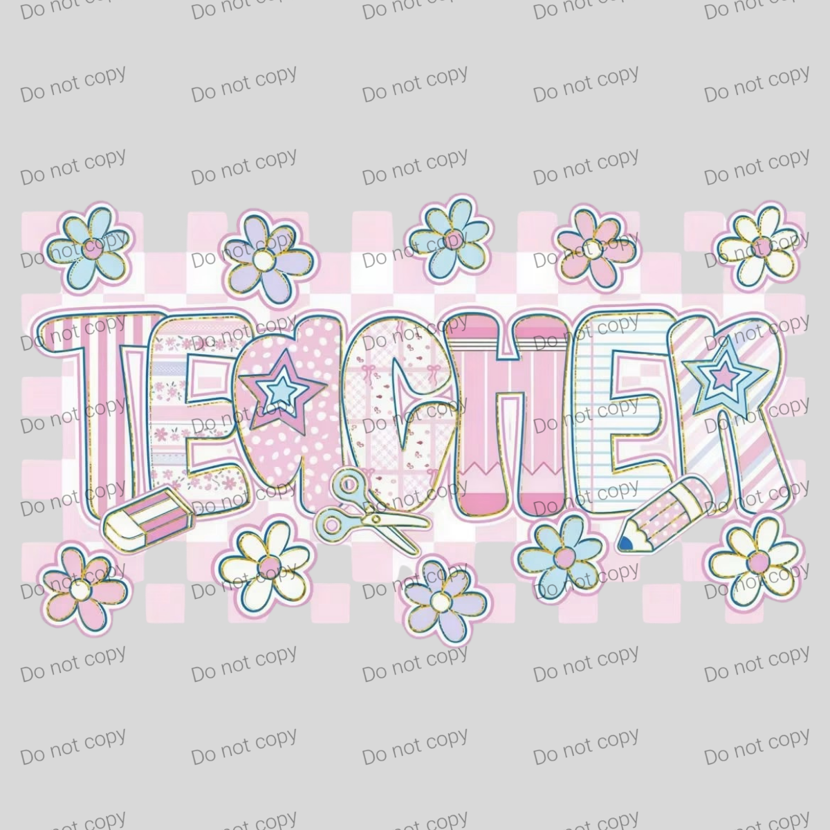 Pastel teacher with daisies MM072026