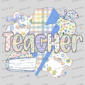 Pastel teacher checkered lightning bolt MM072026