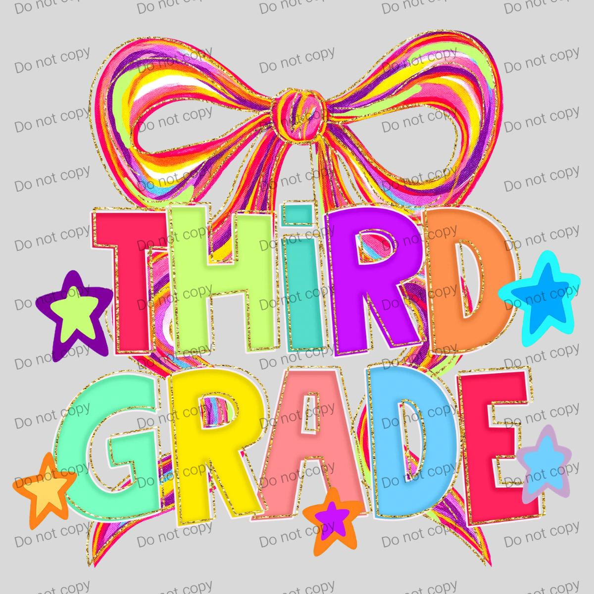 Brushstroke bow with stars grades MM072026