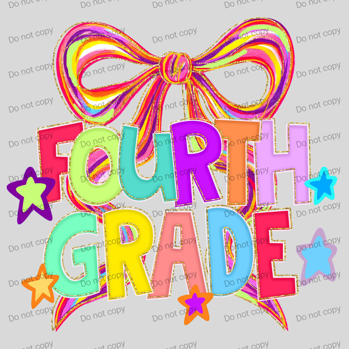 Brushstroke bow with stars grades MM072026