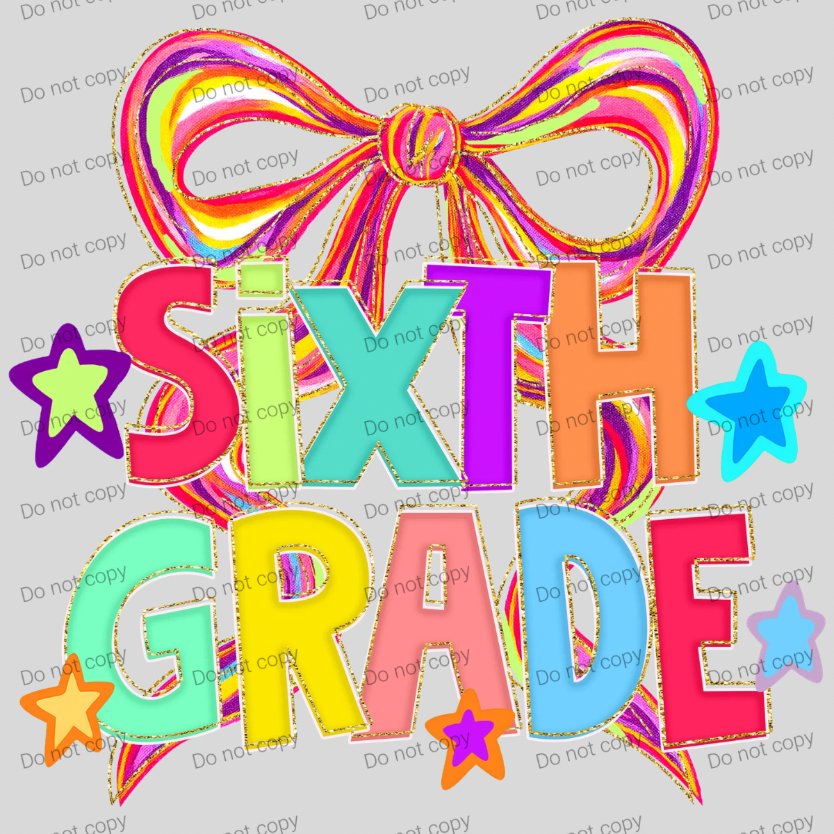 Brushstroke bow with stars grades MM072026