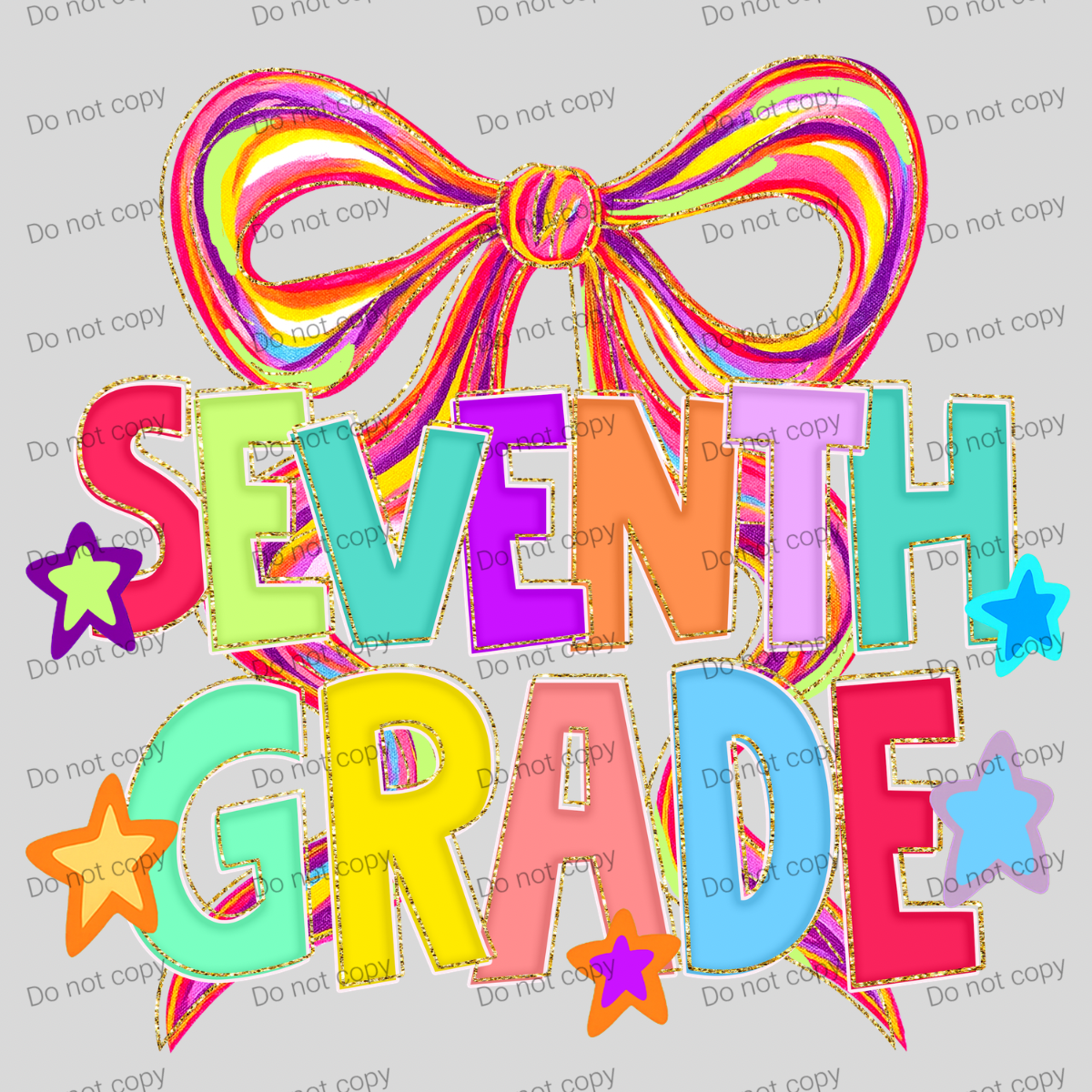 Brushstroke bow with stars grades MM072026