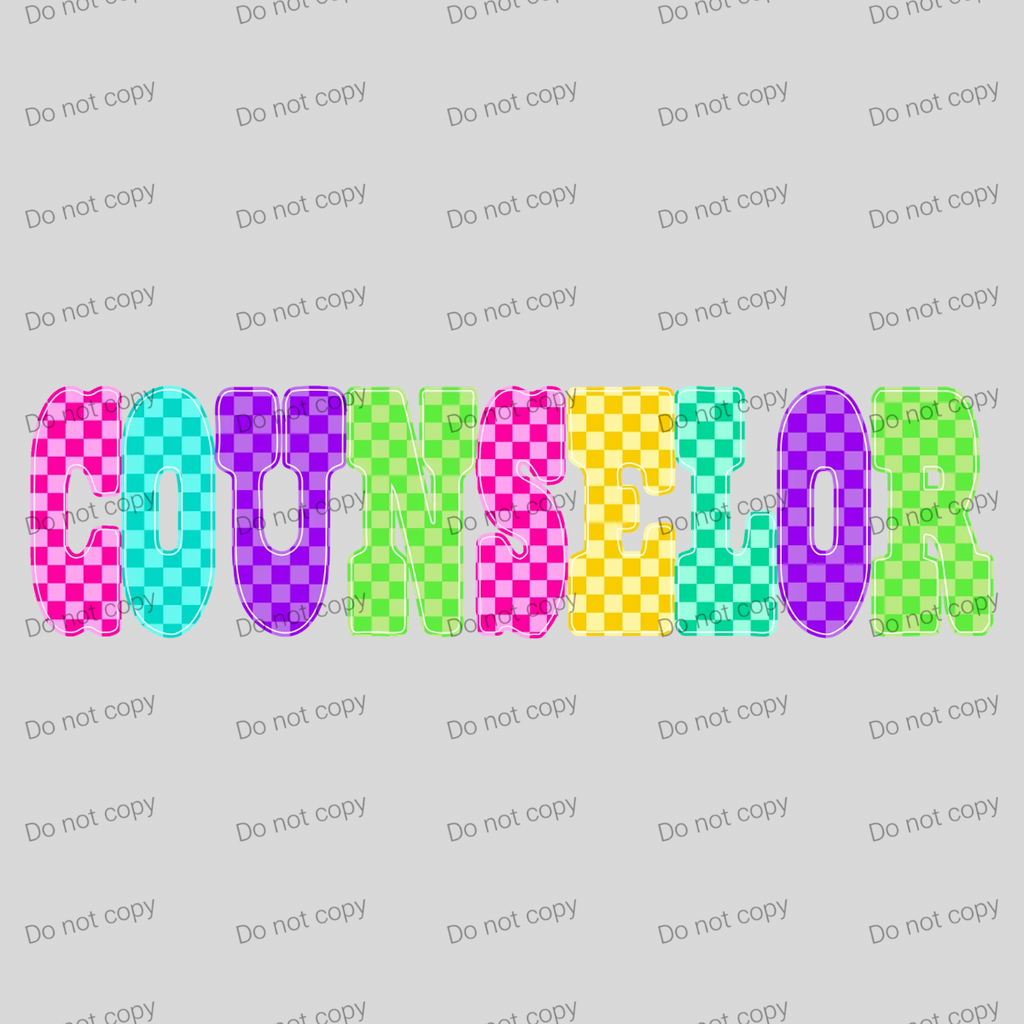 Neon checkered teacher, para, counselor, or SPED MM072026
