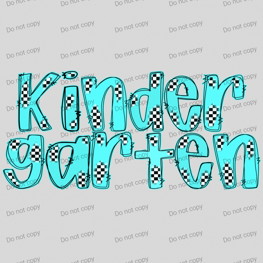 Checkered teal pastel grades and teacher MM072026