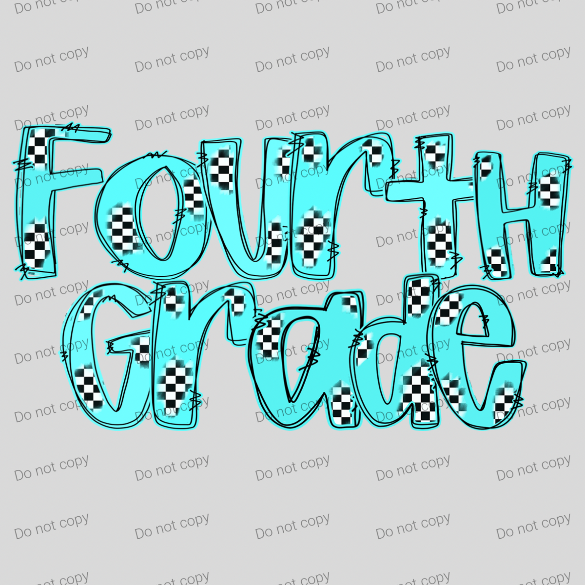 Checkered teal pastel grades and teacher MM072026