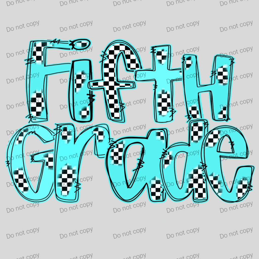 Checkered teal pastel grades and teacher MM072026