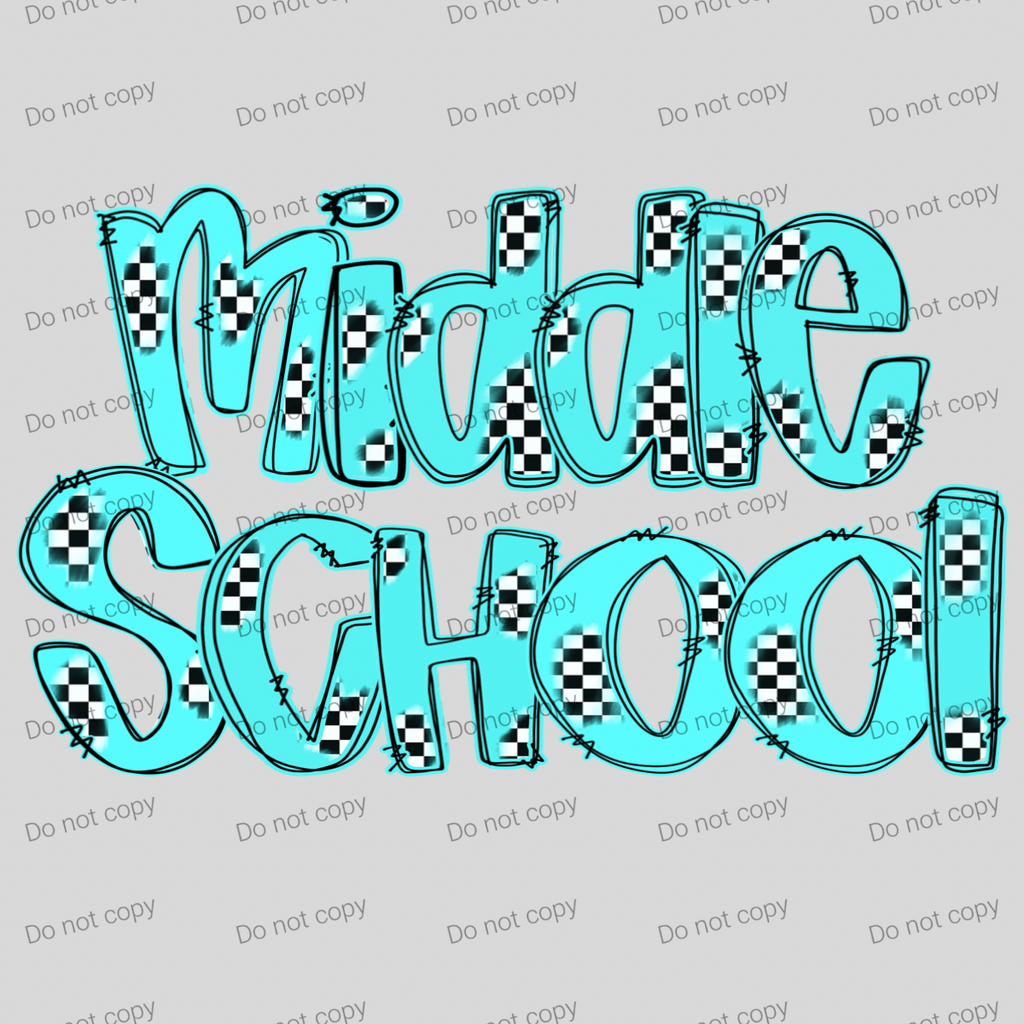 Checkered teal pastel grades and teacher MM072026