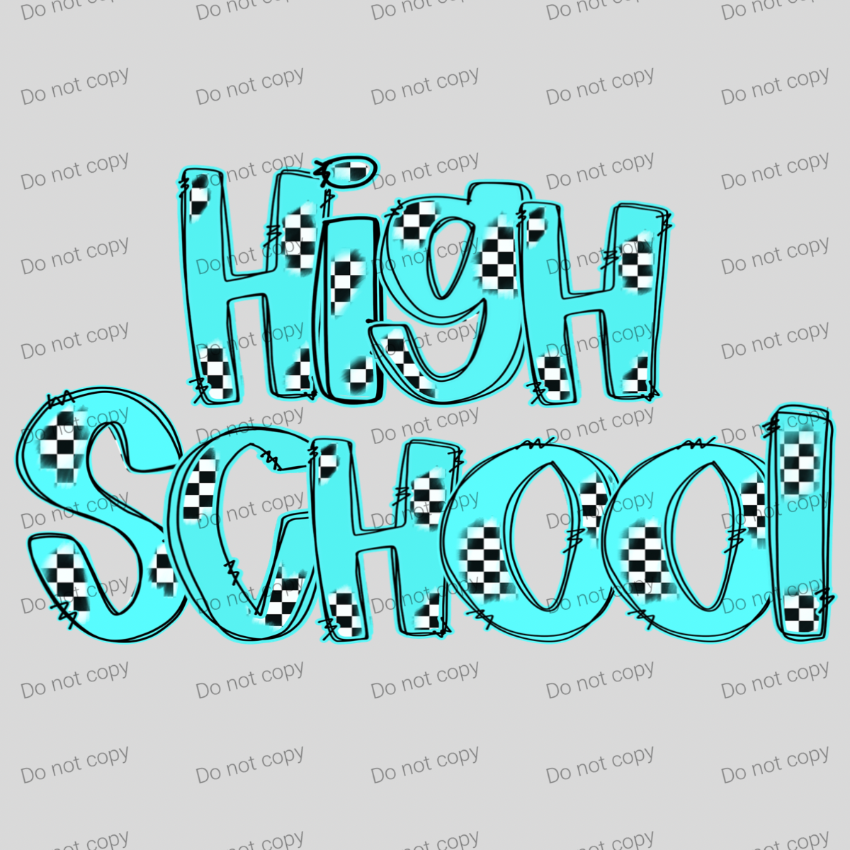 Checkered teal pastel grades and teacher MM072026