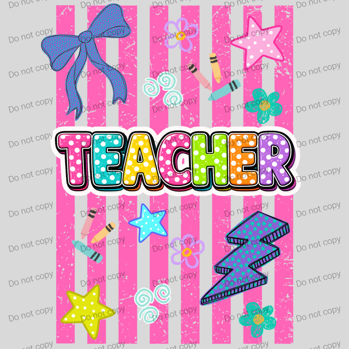 Preppy striped teacher MM072026