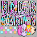 Kindergarten checkered with pencil bow, MM072026