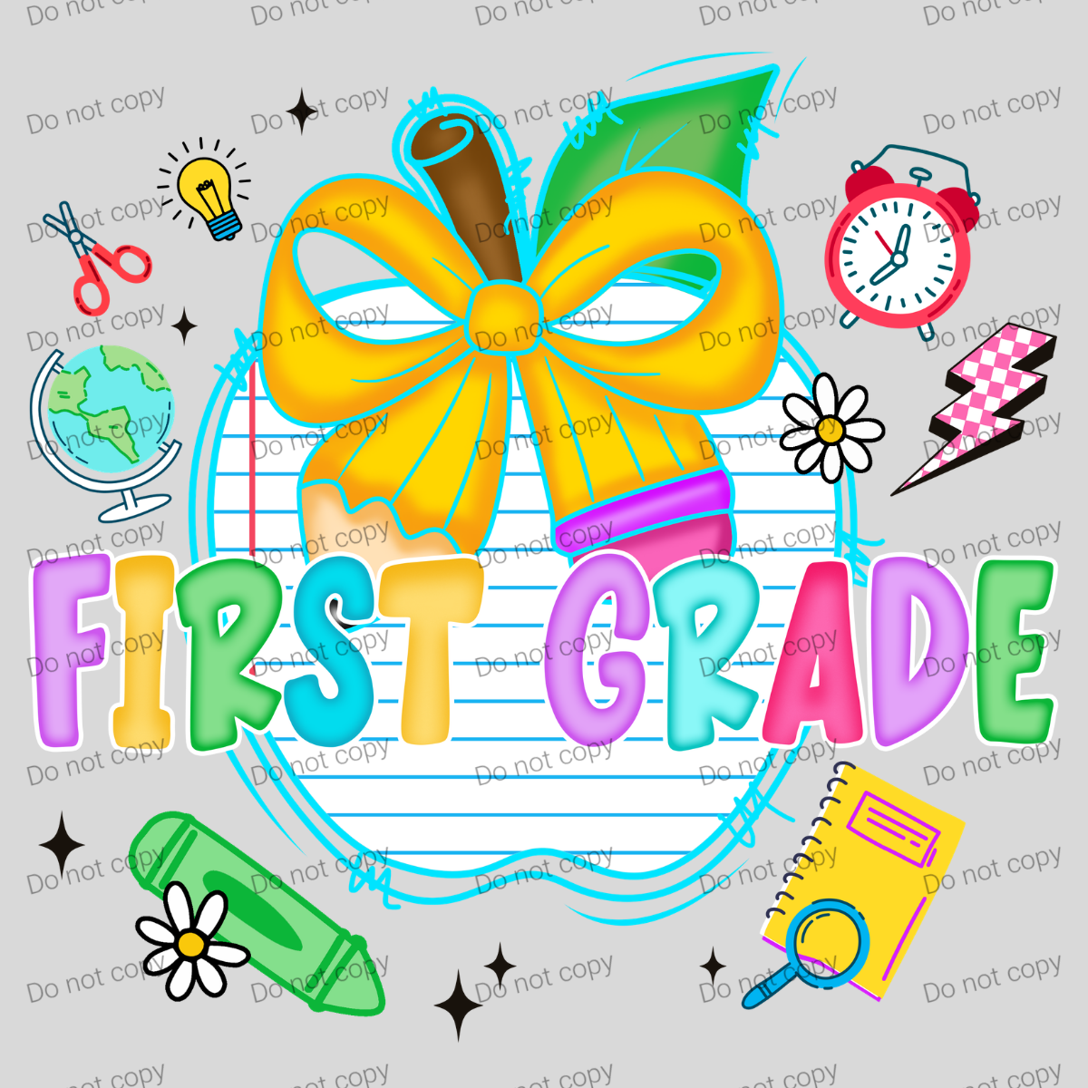 Paper apple with pencil bow MM072026
