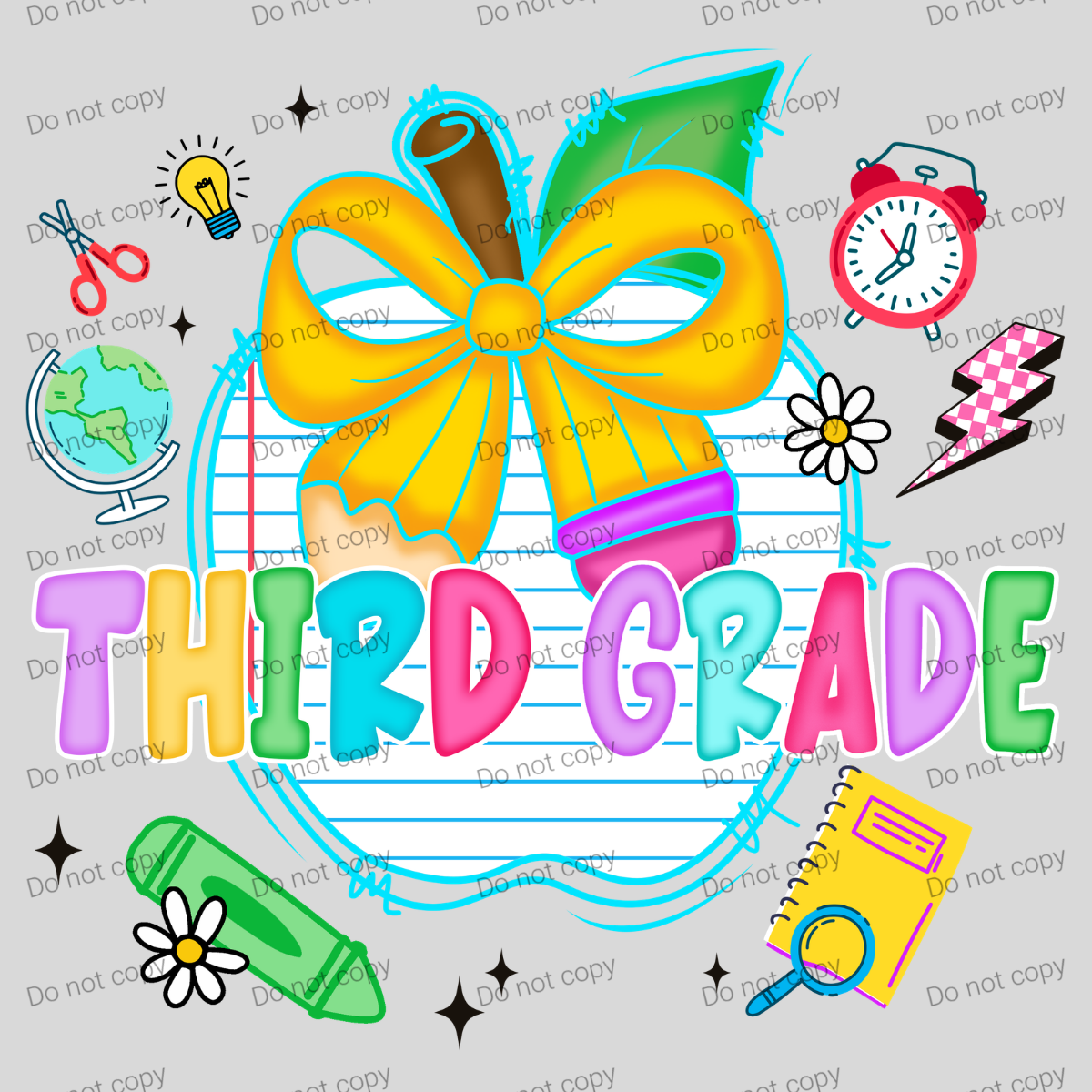 Paper apple with pencil bow MM072026