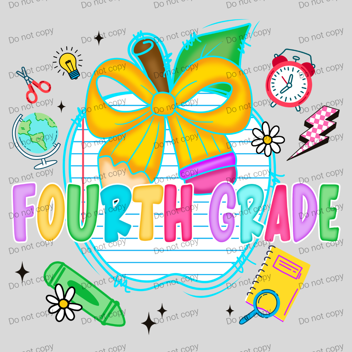 Paper apple with pencil bow MM072026
