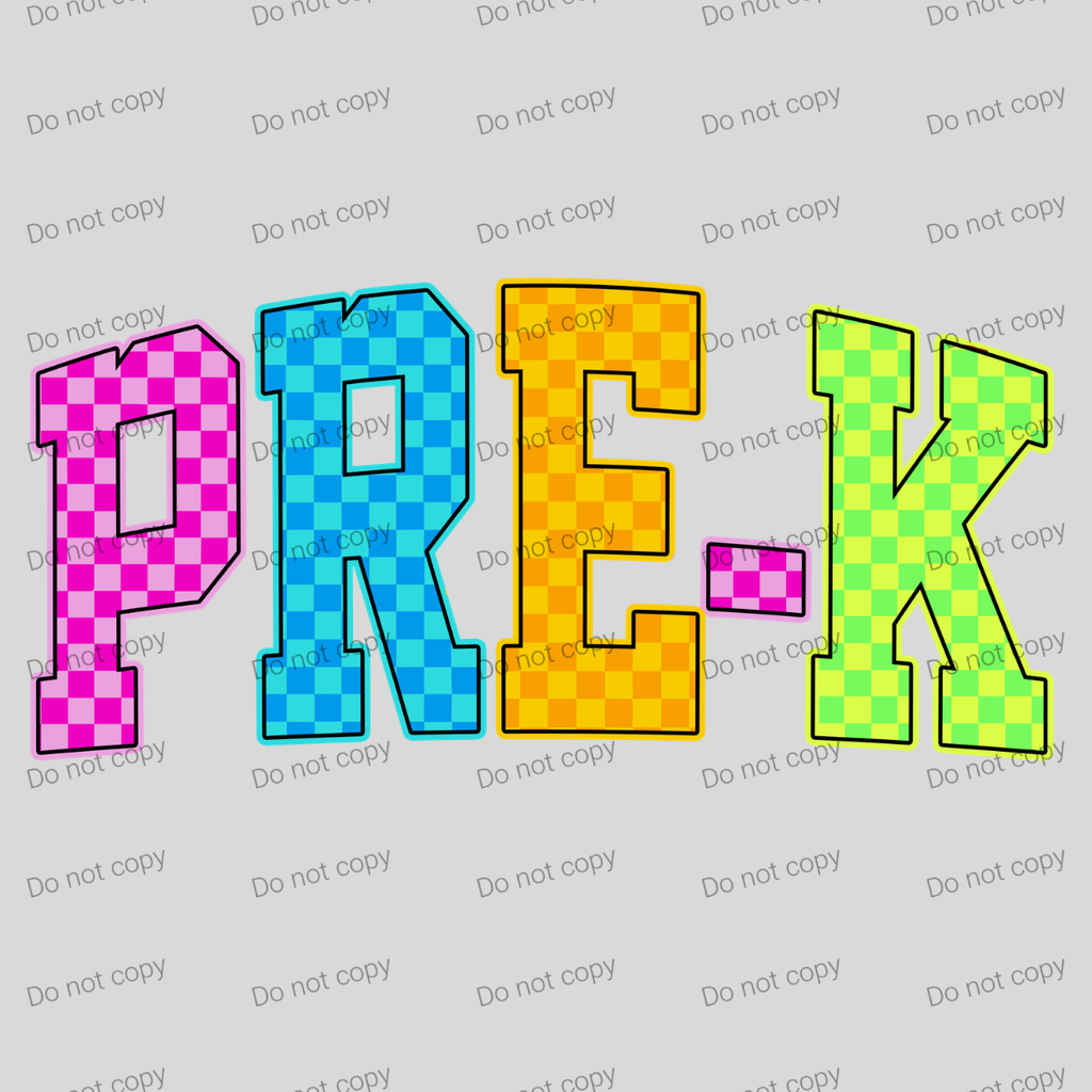 Neon checkered grades outlined in black MM072026