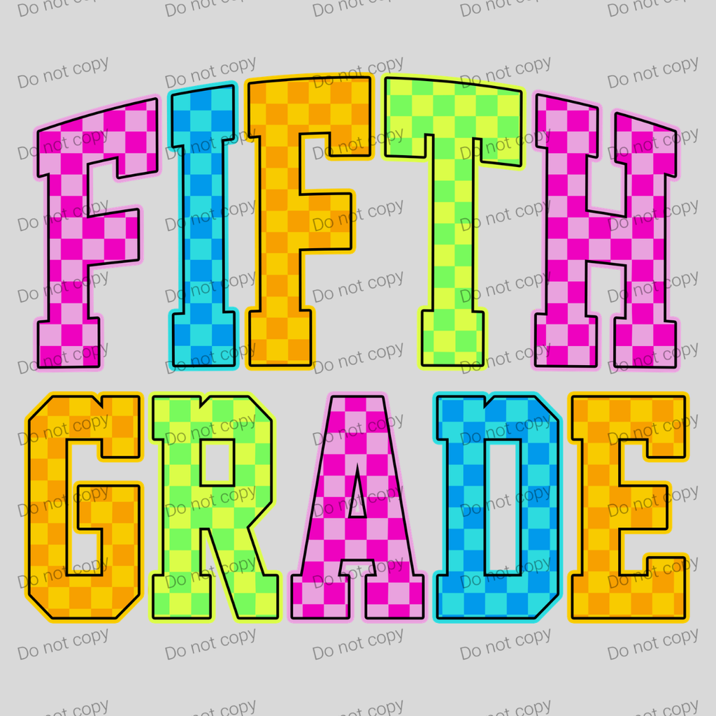 Neon checkered grades outlined in black MM072026
