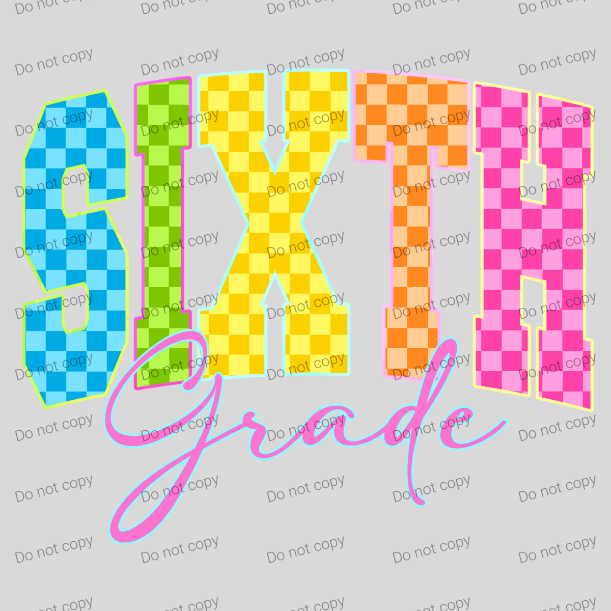 Neon checkered grades, MM072026