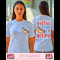 Bad day to be a hotdog. Striped full print. (back design in photo.) mm051126