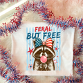 Feral but free raccoon with bubblegum and bow mm052526