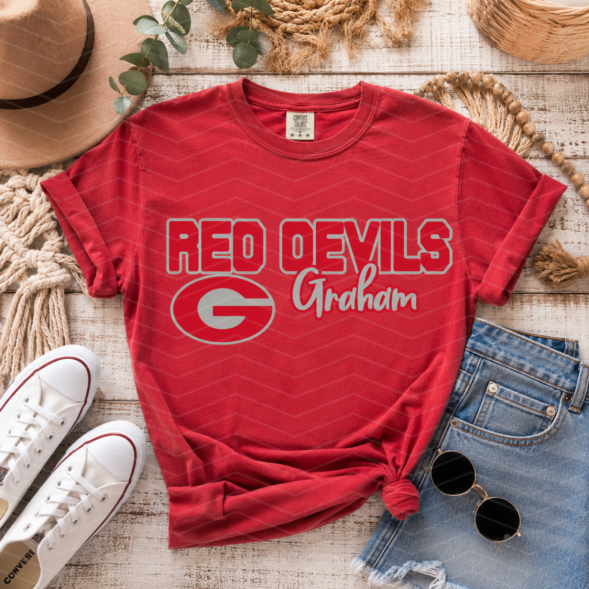 Custom school name with mascot/logo
