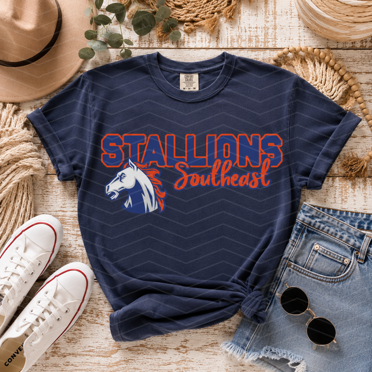 Custom school name with mascot/logo