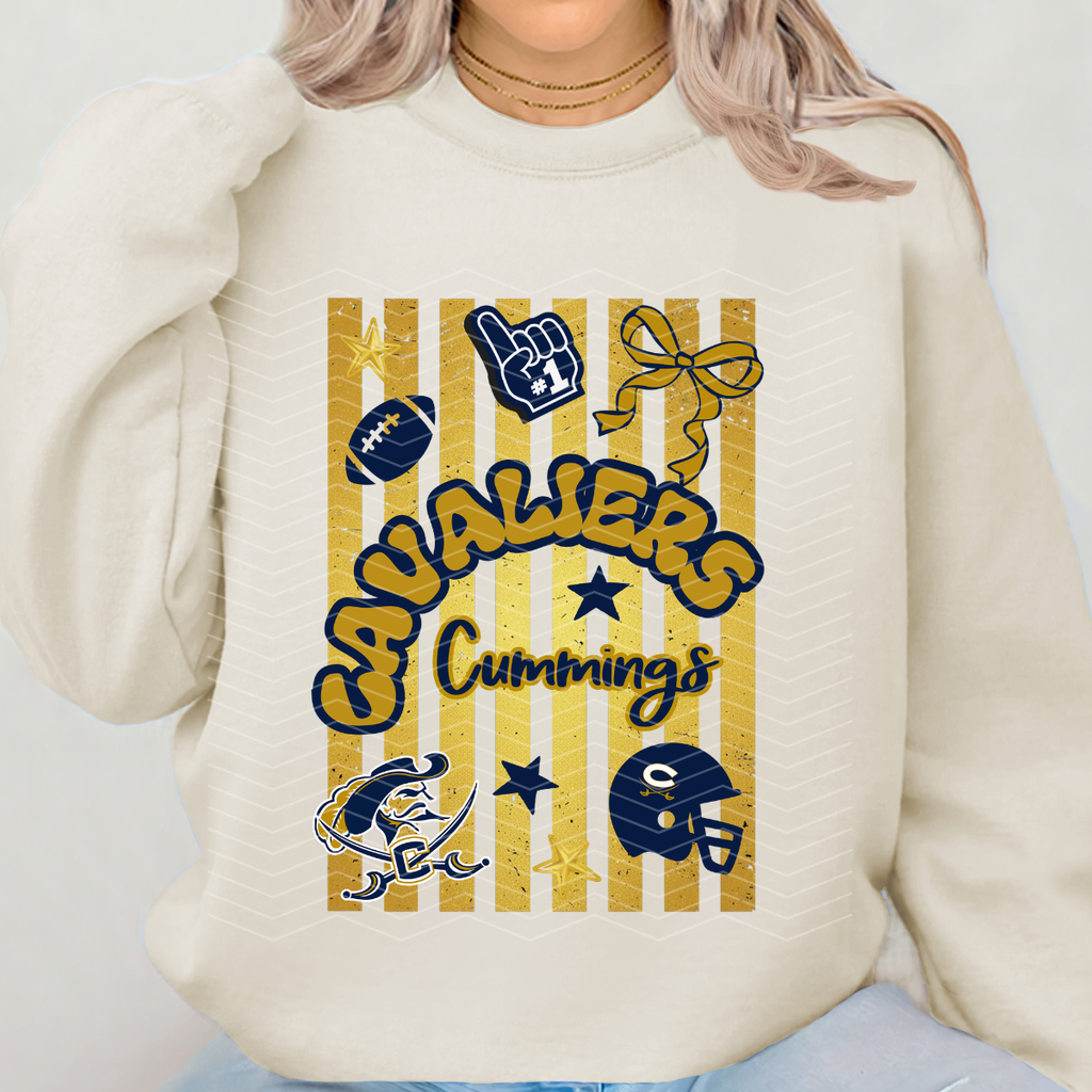 Striped custom high school