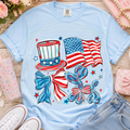 Red white blue hat, bow flag and balloon dog MM060826