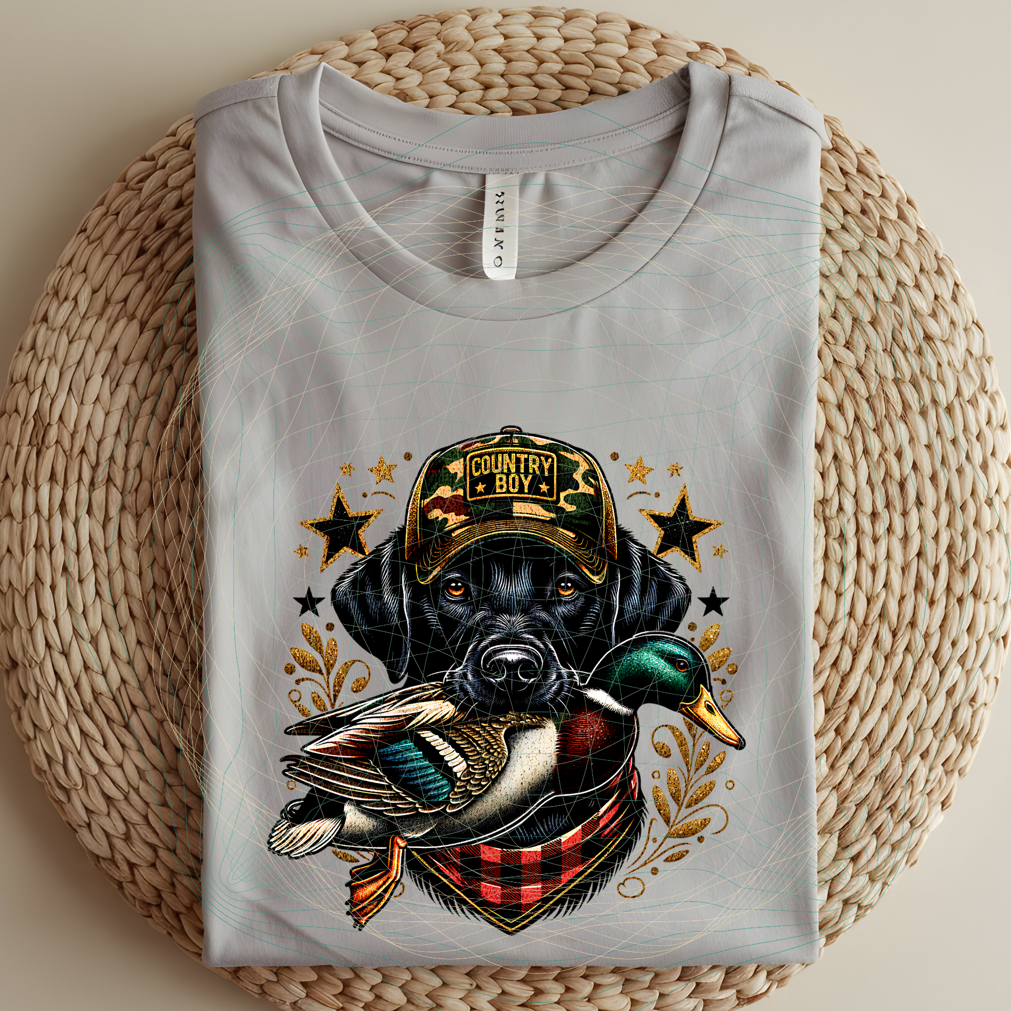 Country boy dog with duck MM061526