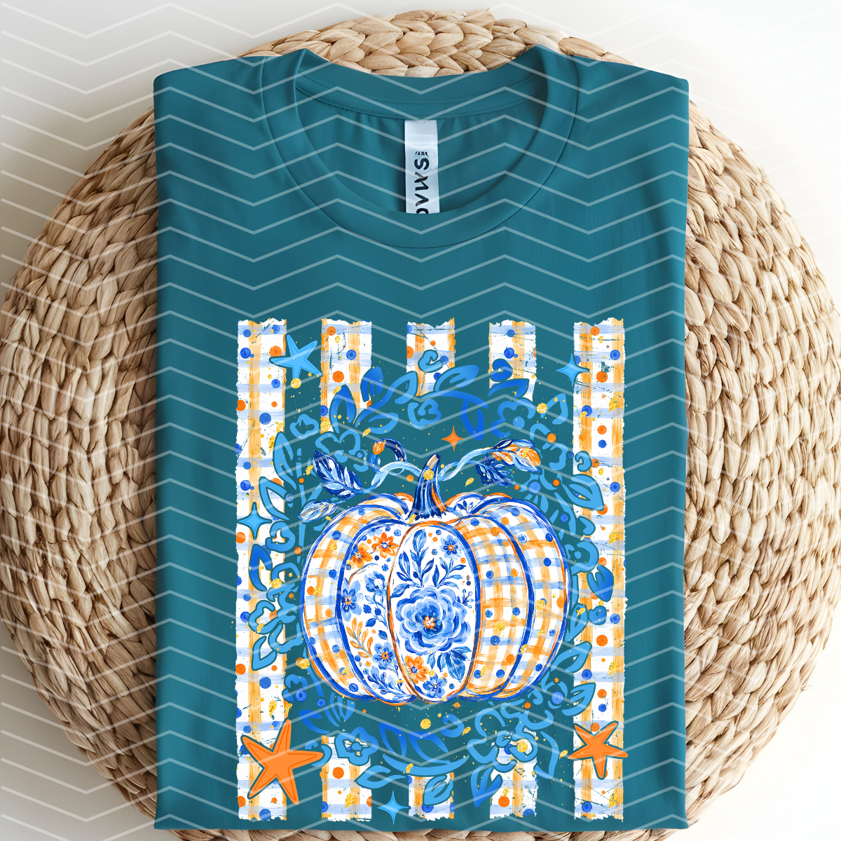 Blue and orange pumpkin MM062226
