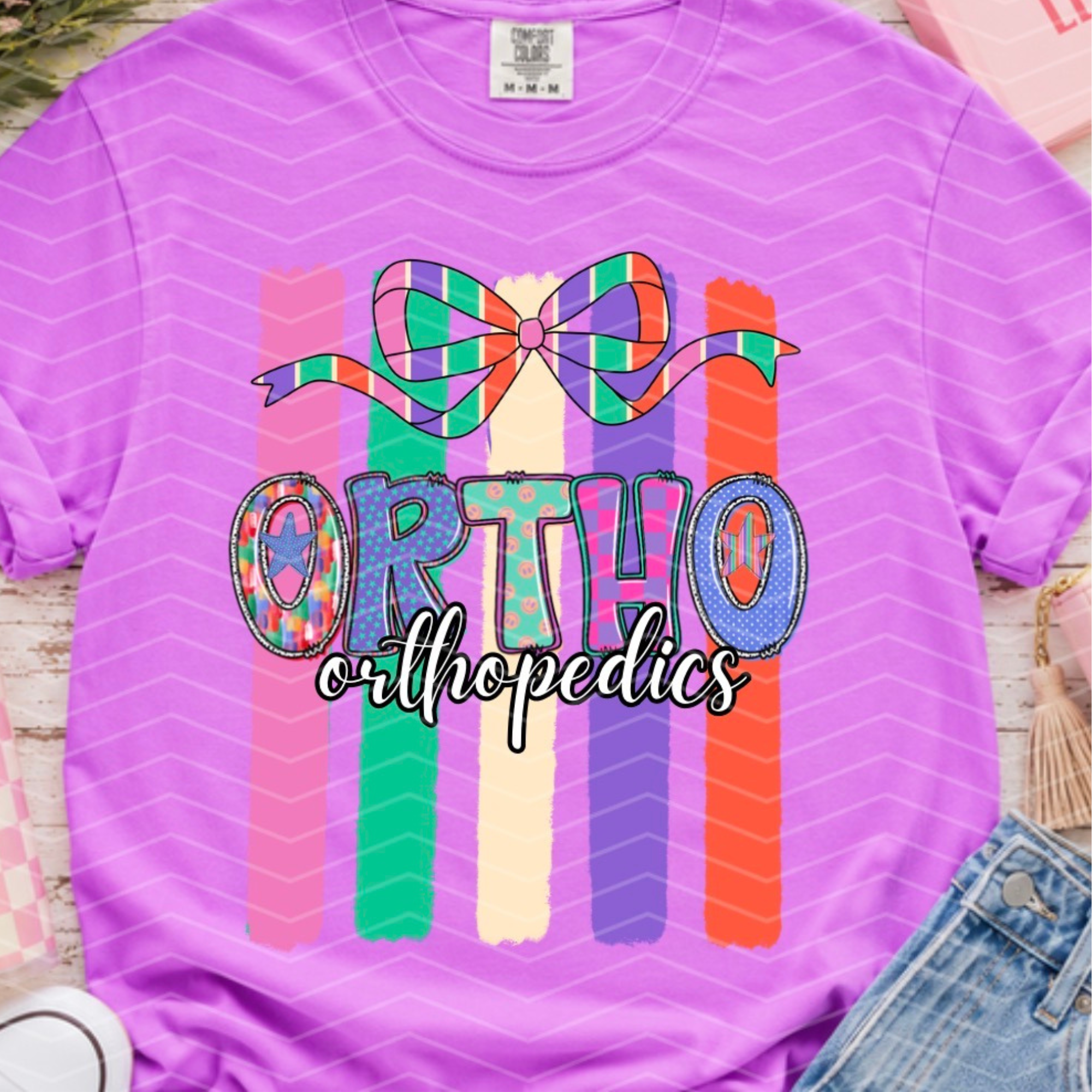 Ortho preppy stripped shirt