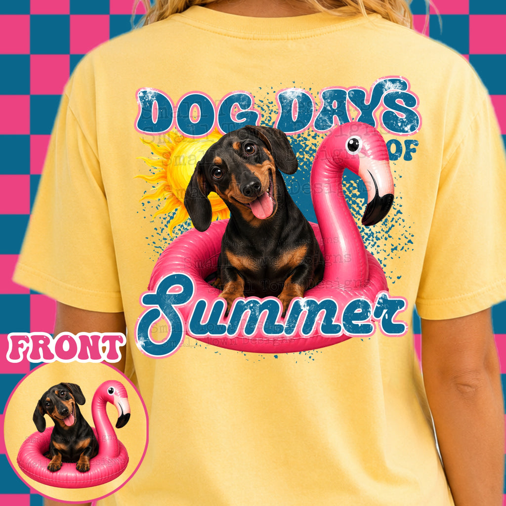 Dog days of summer front and back