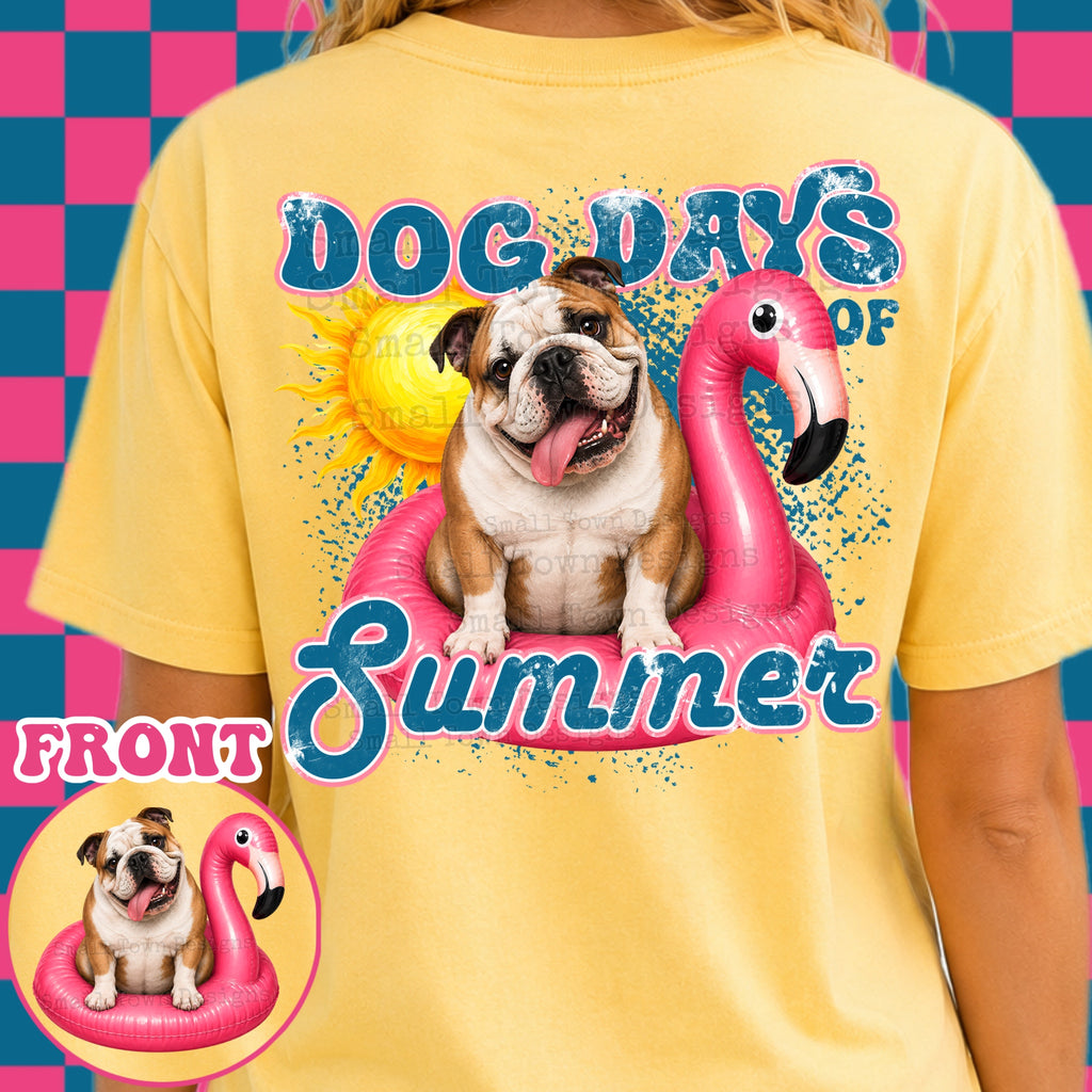 Dog days of summer front and back