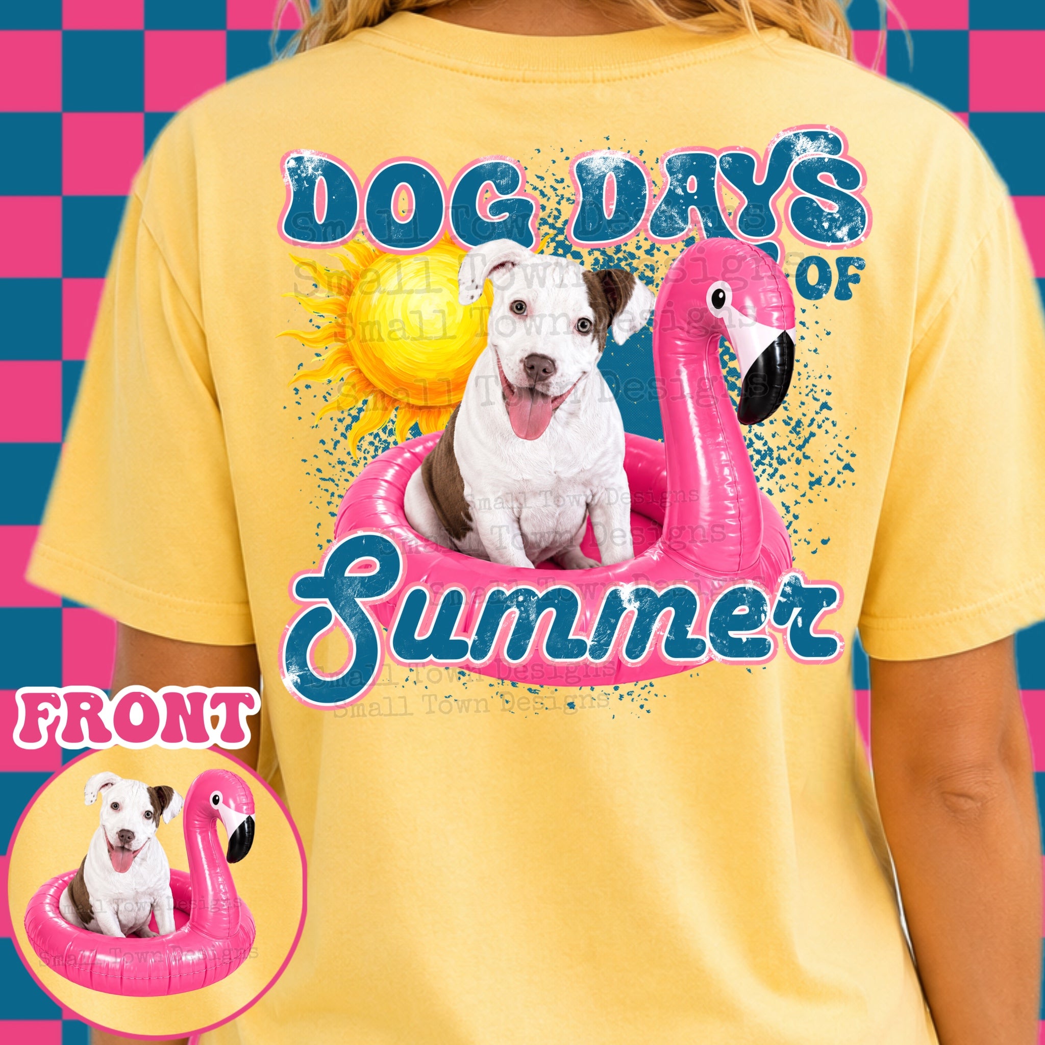 Dog days of summer front and back