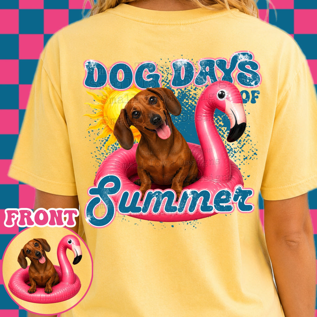 Dog days of summer front and back