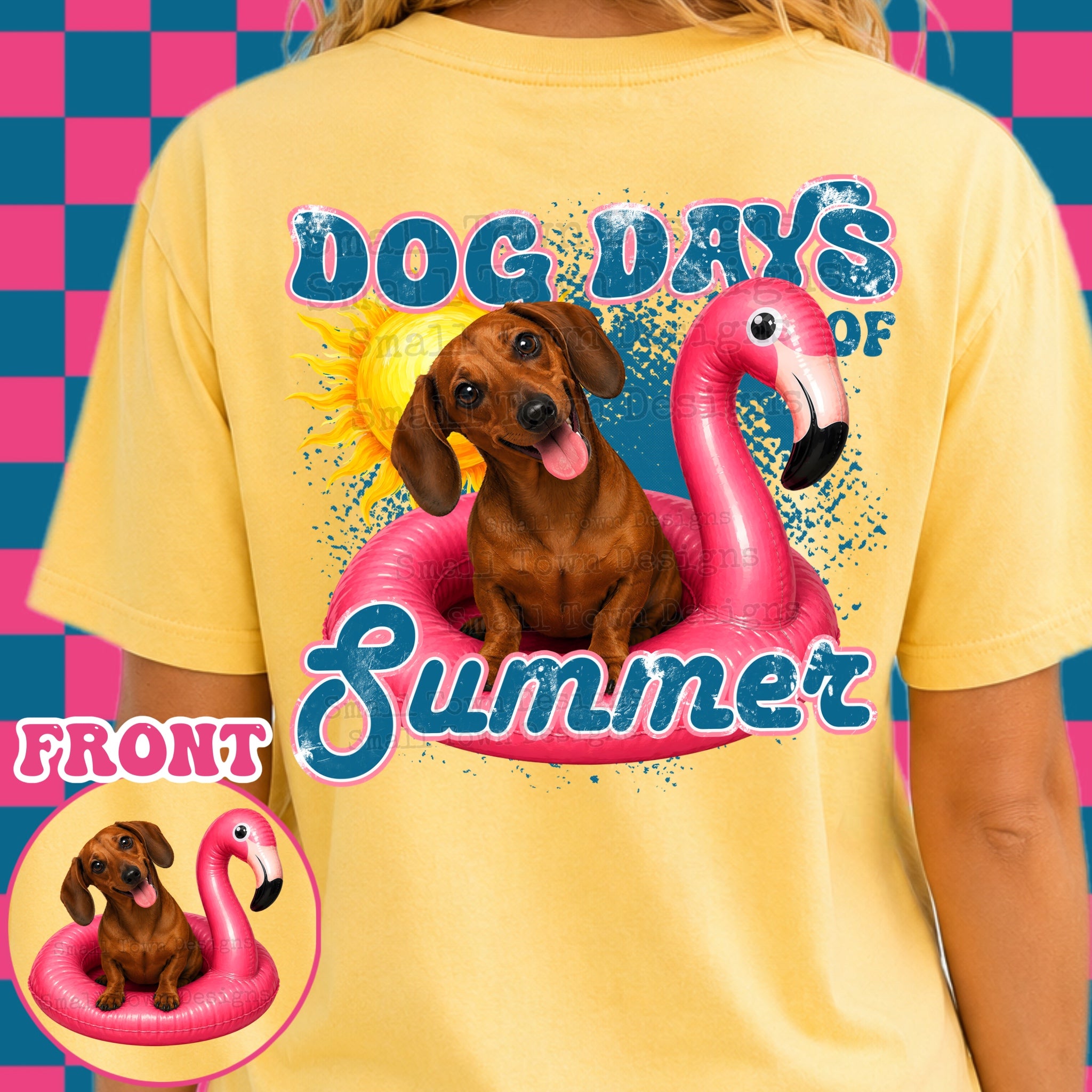 Dog days of summer front and back
