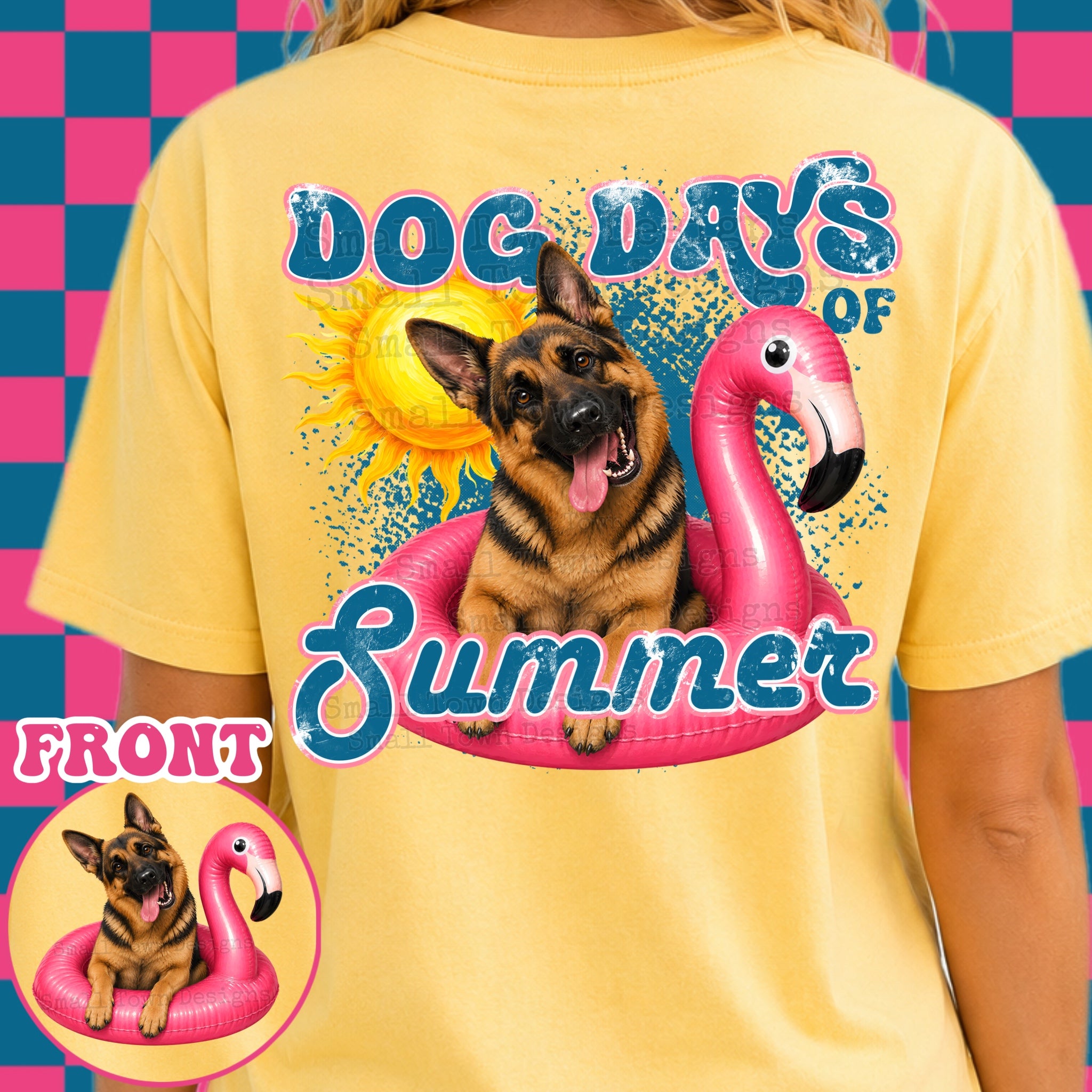 Dog days of summer front and back