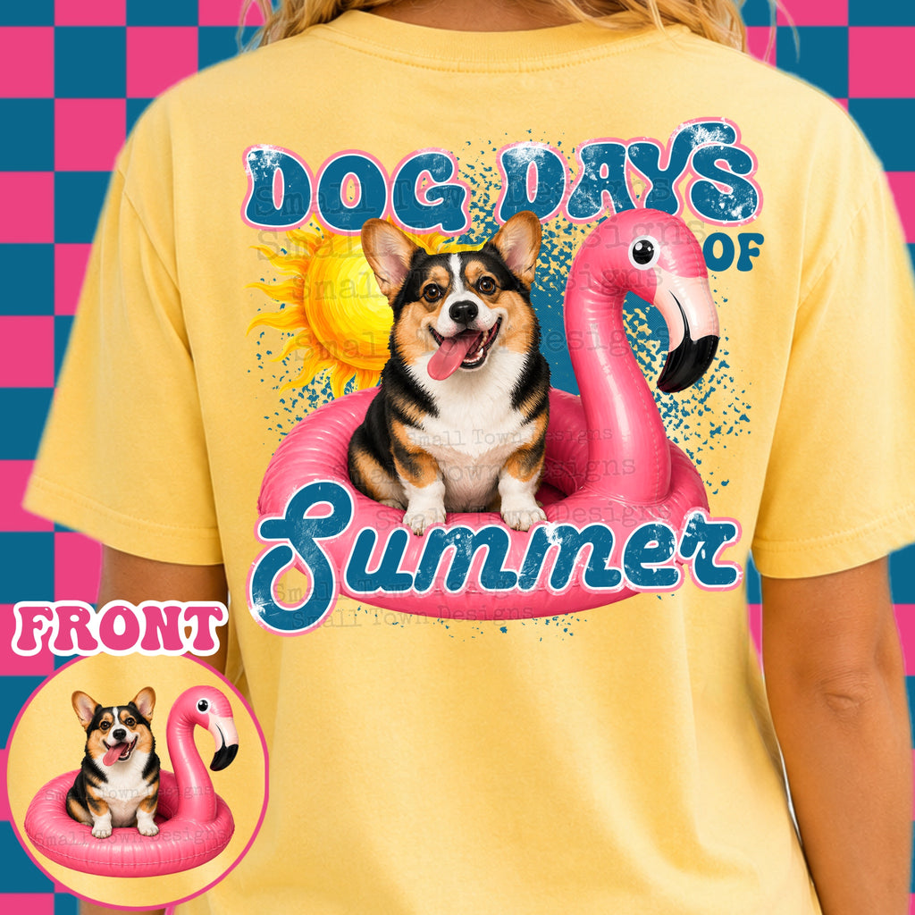 Dog days of summer front and back