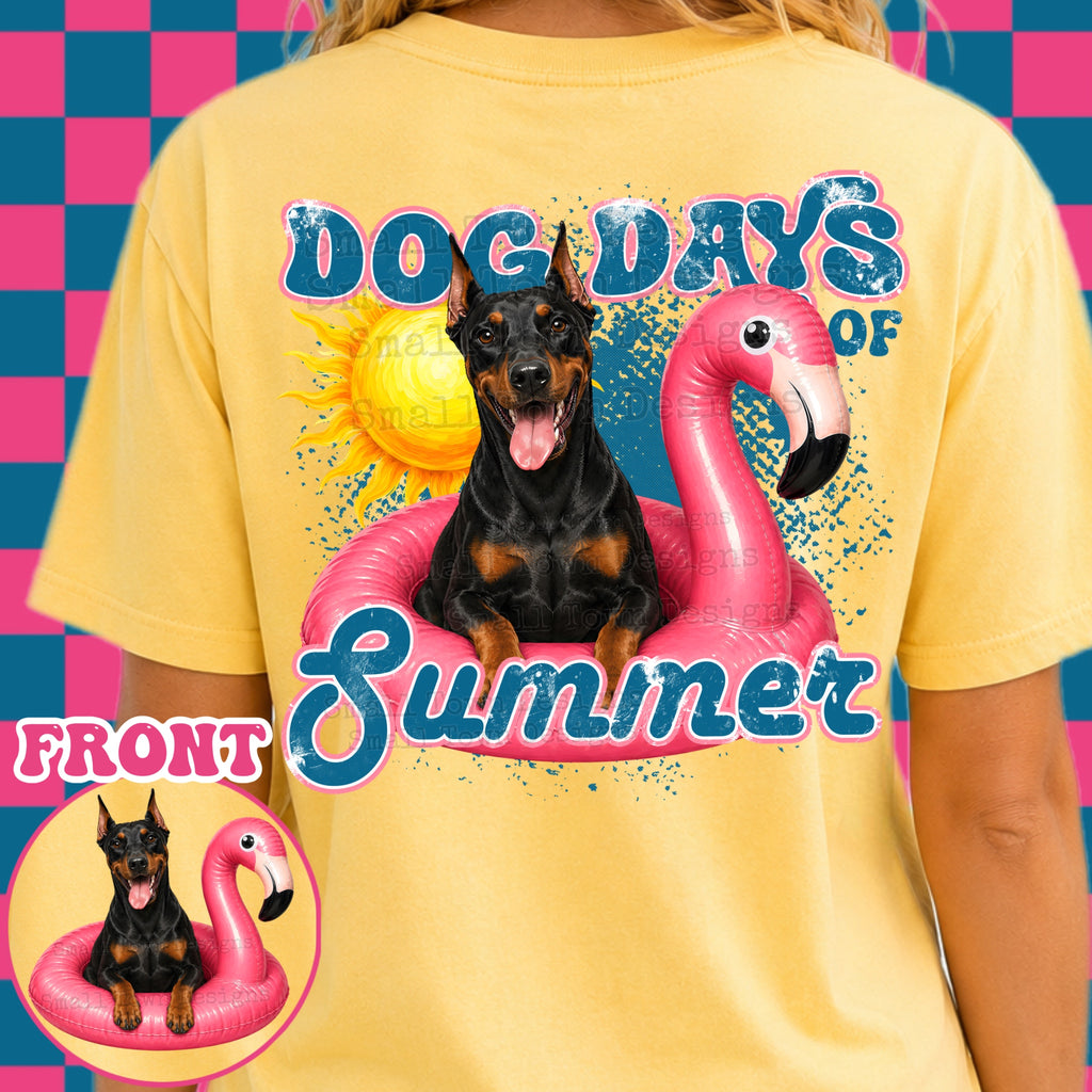 Dog days of summer front and back