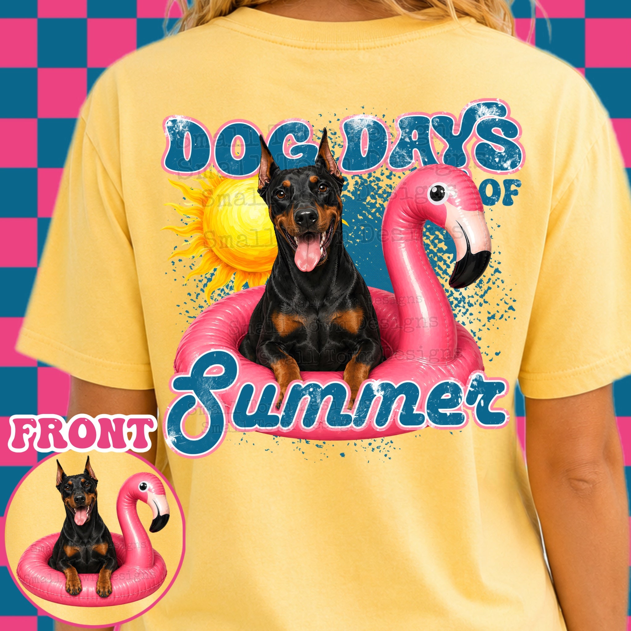 Dog days of summer front and back