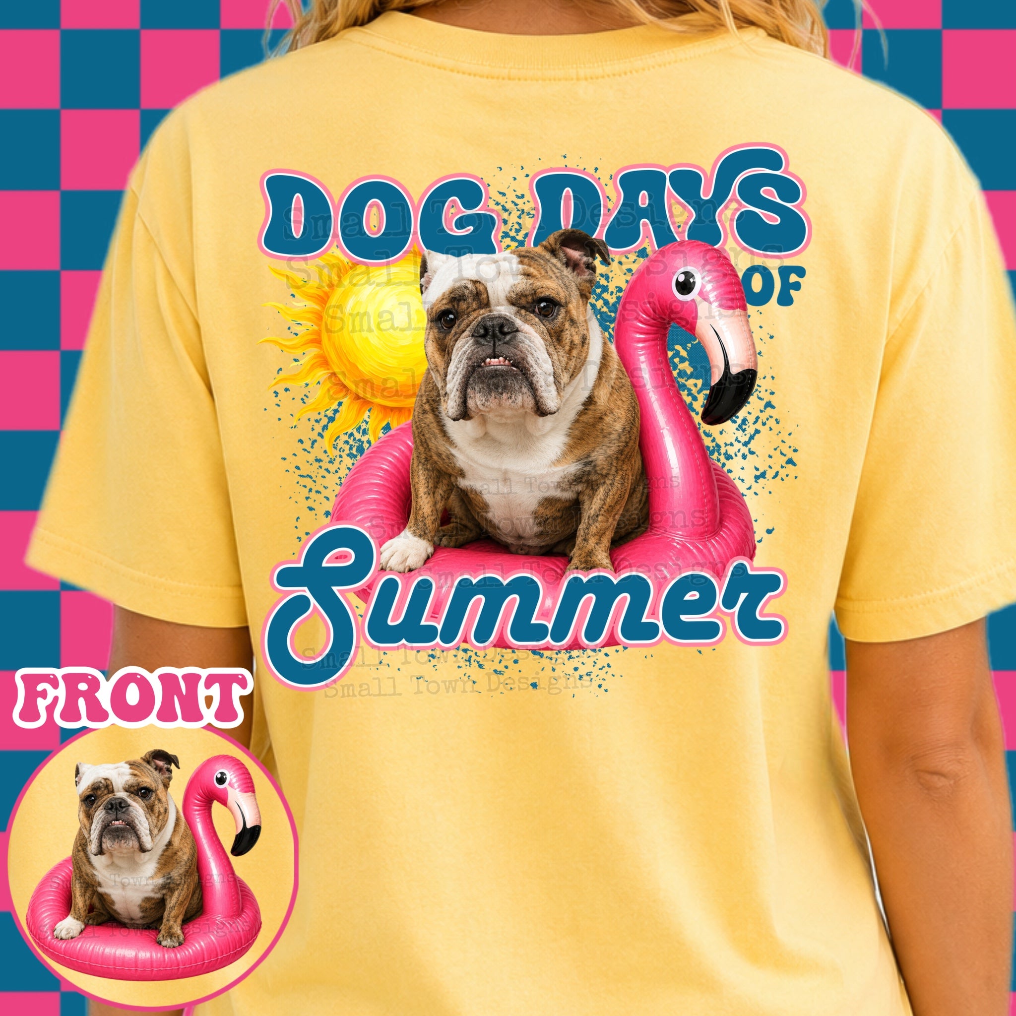 Dog days of summer front and back