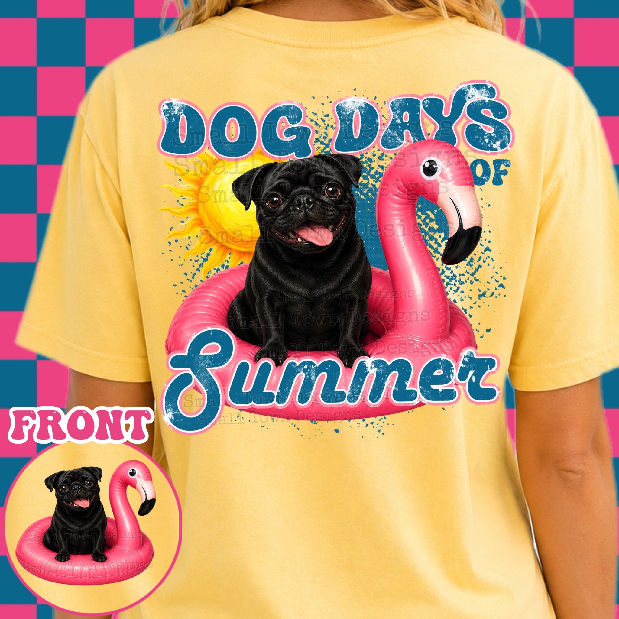 Dog days of summer front and back