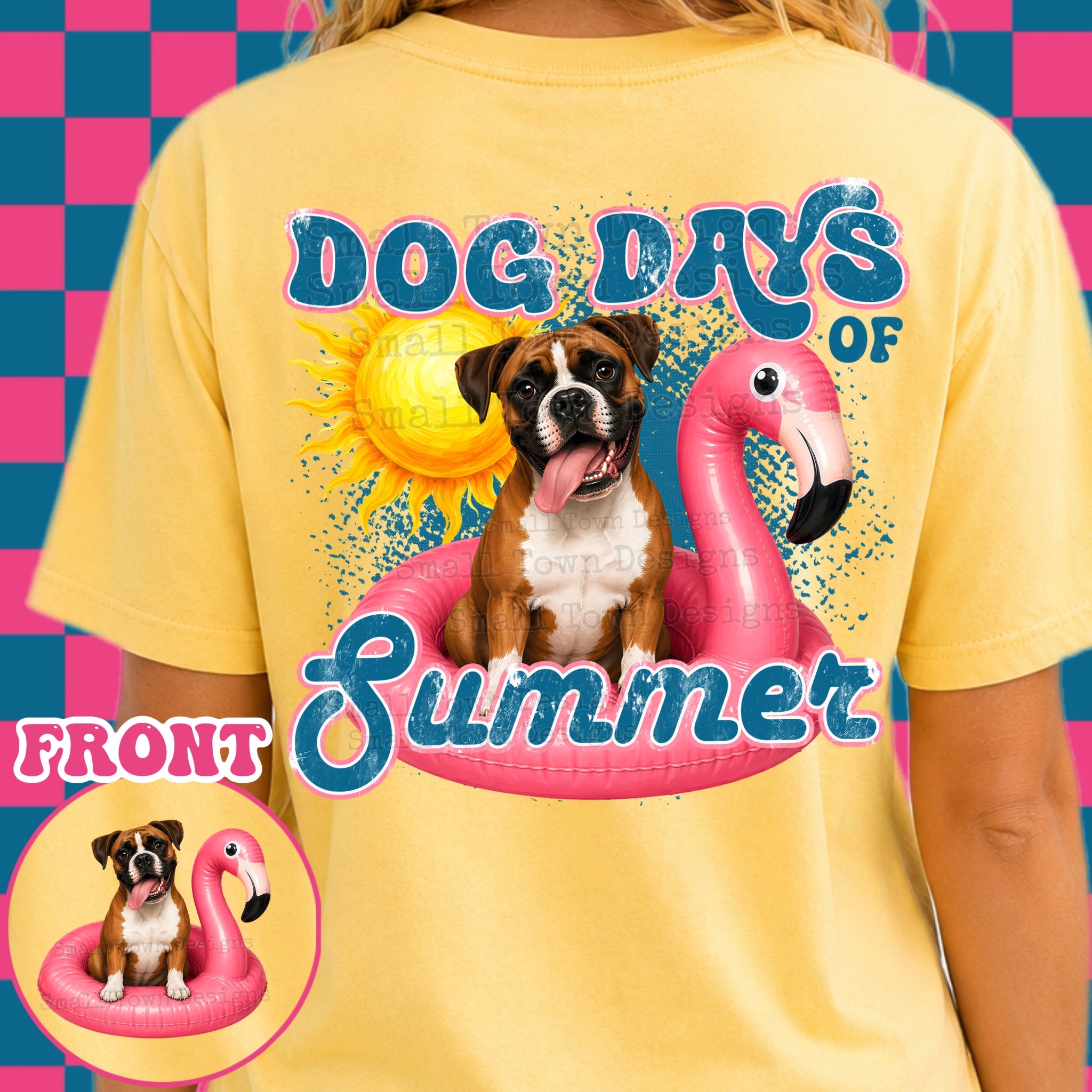 Dog days of summer front and back