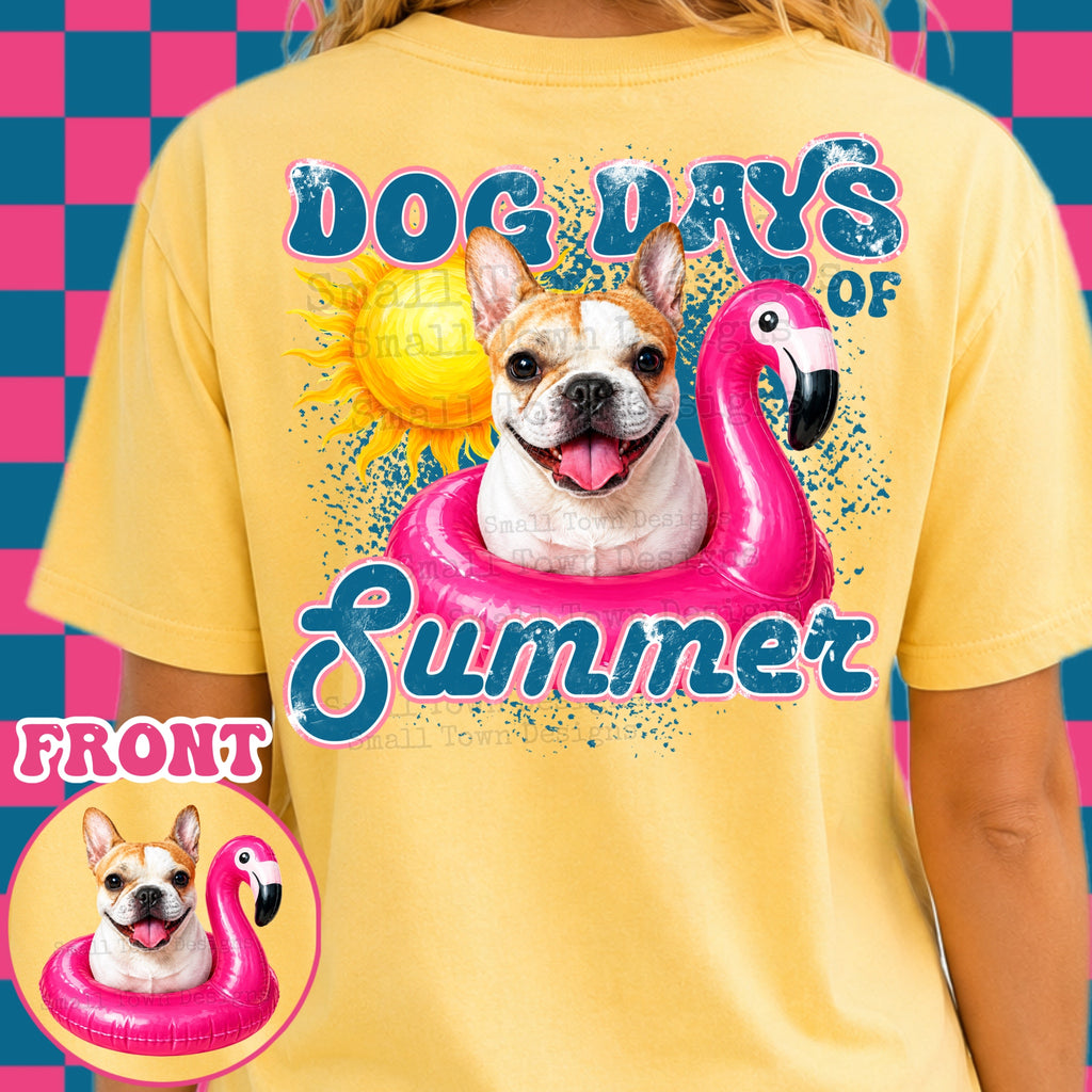 Dog days of summer front and back