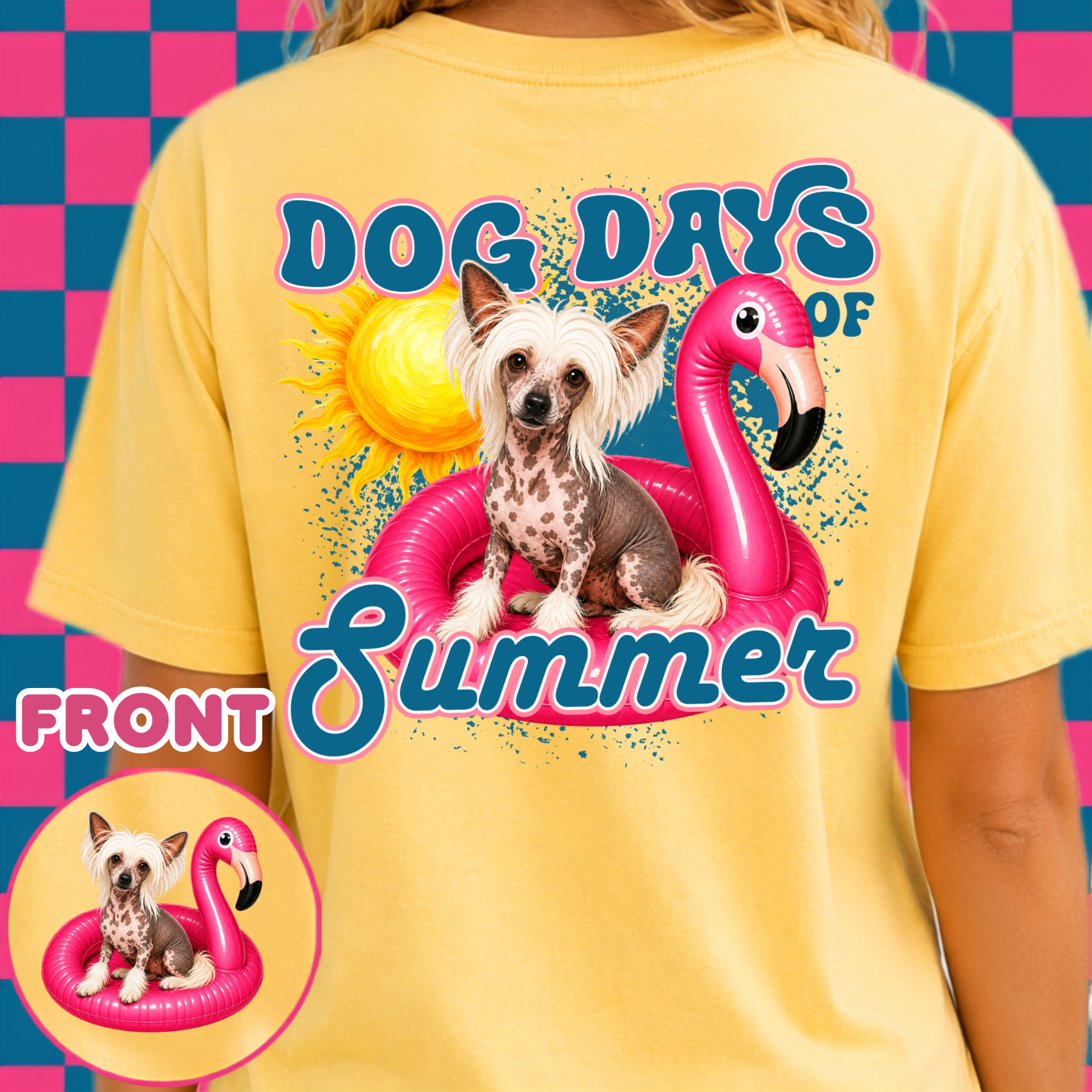 Dog days of summer front and back