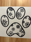 Snowflake paw print B1
