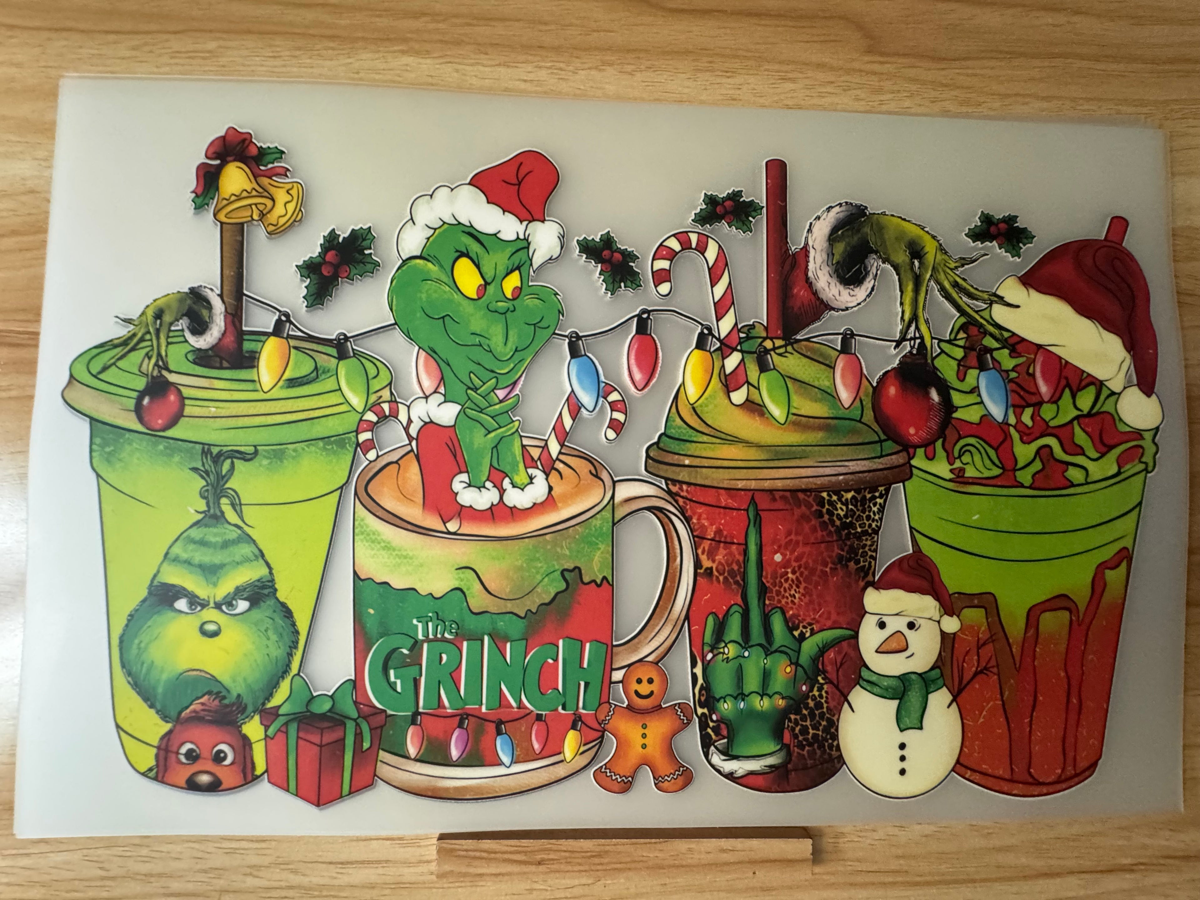 GMAN CUPS W/ MIDDLE FINGER - B3 - (this is a full color screen print transfer not a DTF.)