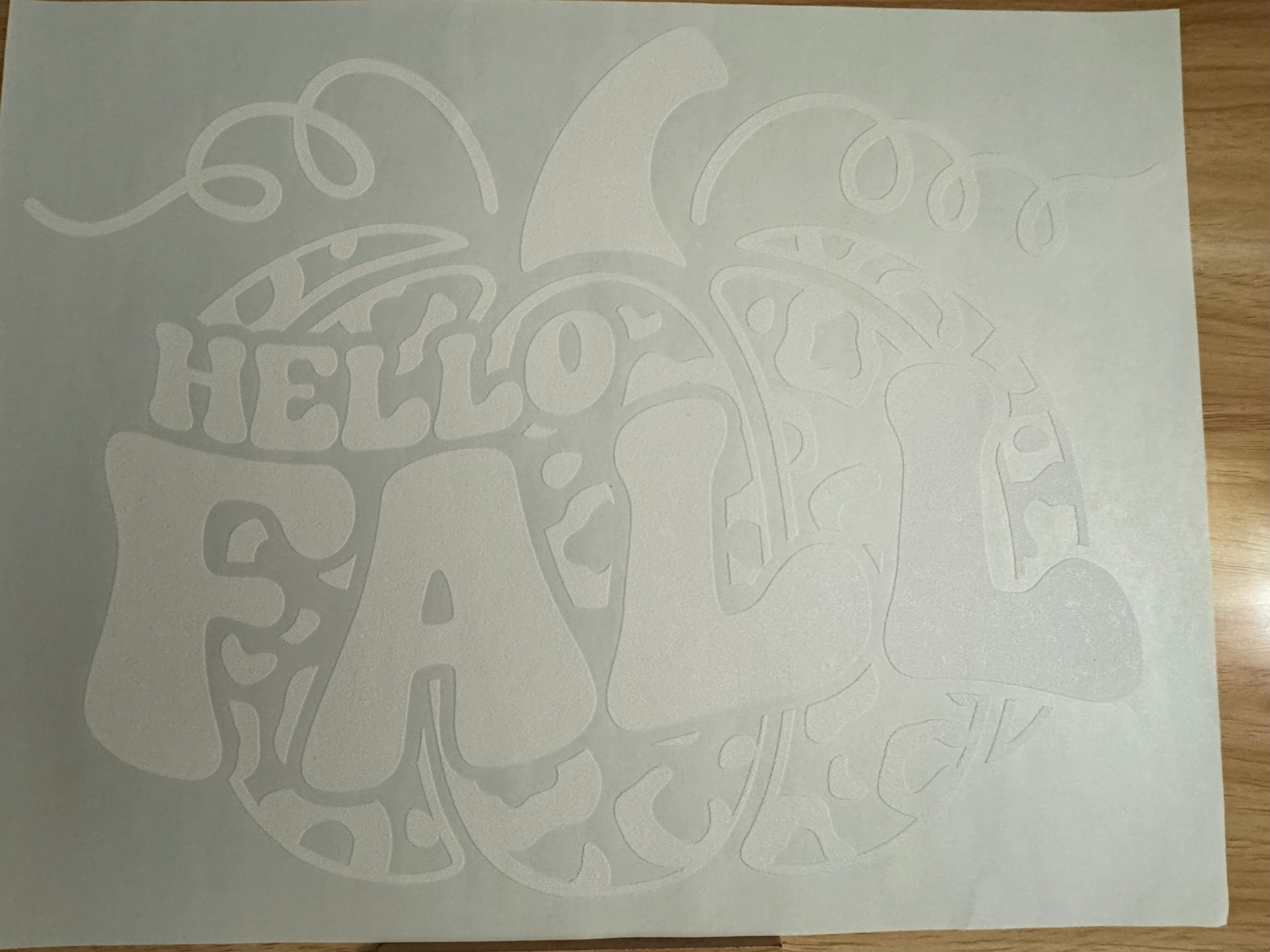 HELLO FALL WHITE CHEETAH PUMPKIN - B4
